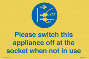Please switch this appliance off at the socket when not in use